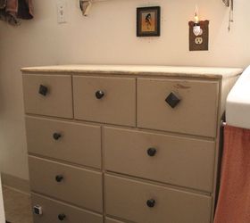 drab dresser rehab, painted furniture, BEFORE