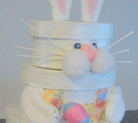 stacked easter bunny boxes, crafts, decoupage, easter decorations, how to, seasonal holiday decor