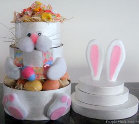 stacked easter bunny boxes, crafts, decoupage, easter decorations, how to, seasonal holiday decor