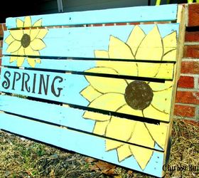 spring pallet sign, crafts, pallet, seasonal holiday decor