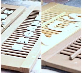 how to make word art with a shutter, chalk paint, crafts, curb appeal, how to, repurposing upcycling