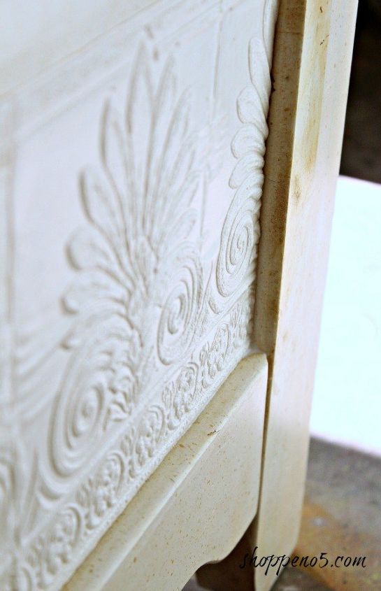 textured wallpaper on furniture for a luxurious look diylikeaboss, chalk paint, decoupage, painted furniture
