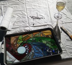 kitchen trivet on a baking sheet, crafts, repurposing upcycling, Everything s better with wine