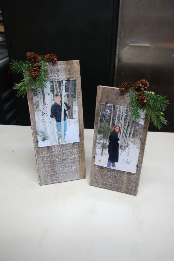 a rustic frame made from scrap wood for under 1 00, crafts, pallet