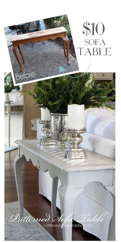 patterned sofa table, how to, painted furniture