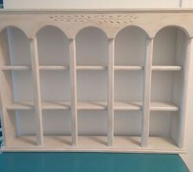 thrift curio shelf makeover, chalk paint, painted furniture, shelving ideas
