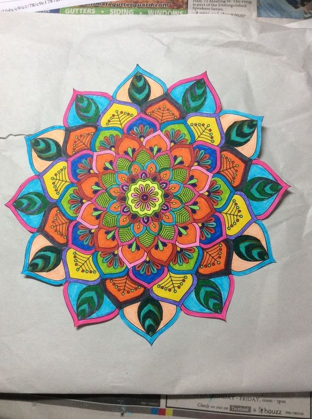 Download Adult Coloring Book Turned Beautiful Plate! | Hometalk