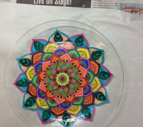 adult coloring book turned beautiful plate, crafts, decoupage