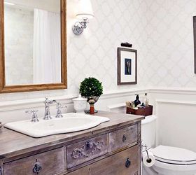 11 low cost ways to replace or redo a hideous bathroom vanity, Add a sink to an old favorite piece