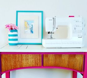 beautifully bright sewing table, craft rooms, painted furniture