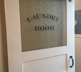 the finishing touch a sliding barn door for the laundry room, diy, doors, laundry rooms