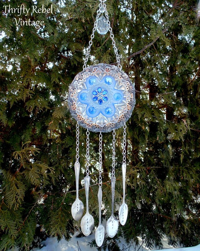 how to make a garden plate flower wind chime, crafts, gardening, how to, repurposing upcycling