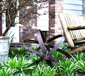 an unexpected upscale garden art orb thanks to a broken barrel, crafts, outdoor furniture, repurposing upcycling