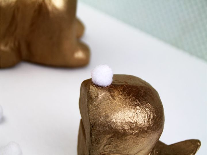 simple gold bunny spring decor, crafts, easter decorations, seasonal holiday decor