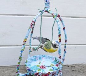 gorgeous spring fabric birdcages, crafts