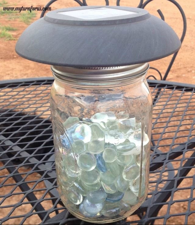 s 13 spectacular things to make for your yard using 1 solar lights, lighting, outdoor living, repurposing upcycling, These colorful pebble filled lamps