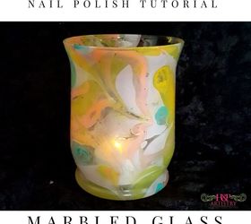 how to marble glass with nail polish, crafts, how to