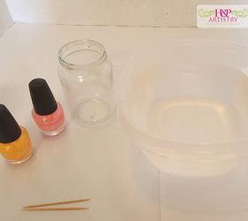 how to marble glass with nail polish, crafts, how to