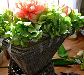 how to make a basket of blooms for your front door, container gardening, doors, gardening, how to