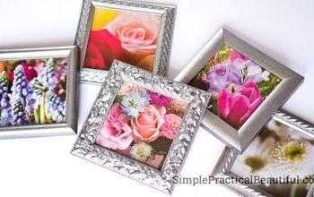  Pequenos quadros com fotos de flores