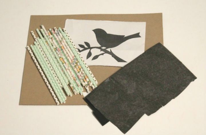 simple spring decor paper straw bird silhouette, crafts, how to, repurposing upcycling
