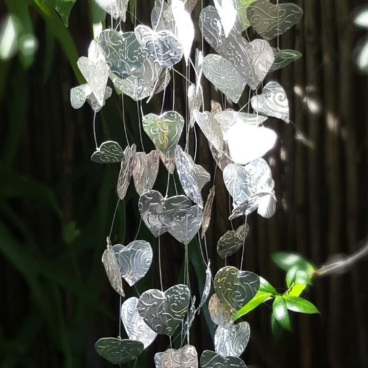 welcome spring with a chain of hearts garden mobile, crafts