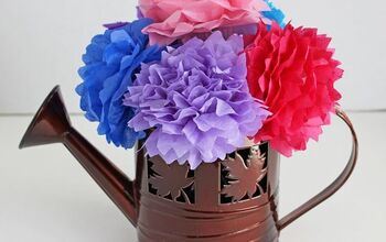Flores de papel de seda fáciles y coloridas