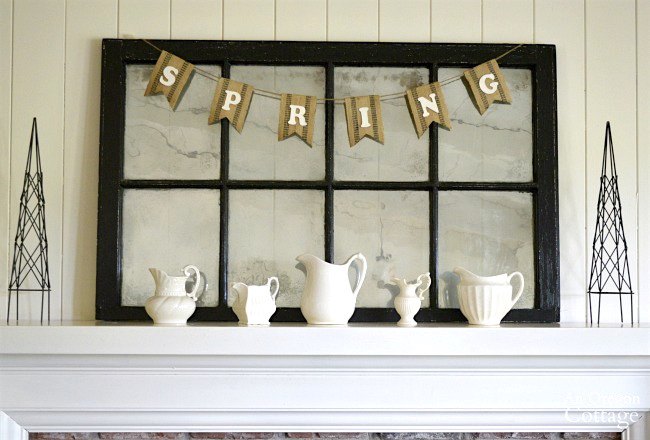 simple spring mantel in 5 easy steps, fireplaces mantels, home decor, seasonal holiday decor