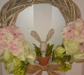 diy peek a boo bunny wreath, crafts, easter decorations, how to, seasonal holiday decor, wreaths