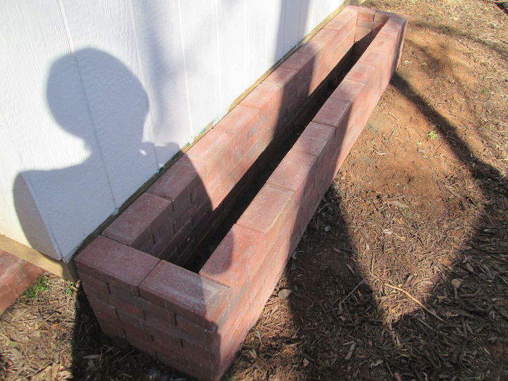 how to make a paving stone planter box, concrete masonry, container gardening, flowers, gardening, raised garden beds