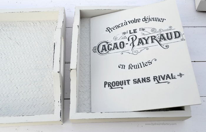 cambio de imagen de las bandejas bandejas francesas con letreros cambiables