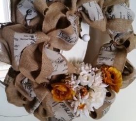 how to make a simple burlap wreath, crafts, how to, wreaths