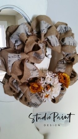 how to make a simple burlap wreath, crafts, how to, wreaths