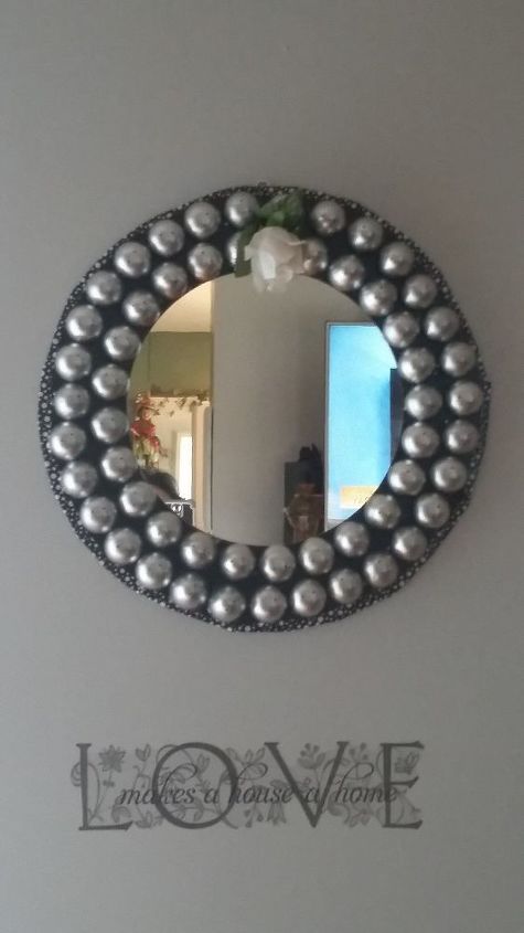 easter egg mirror, craft rooms, crafts, easter decorations, seasonal holiday decor, wall decor, Finished product