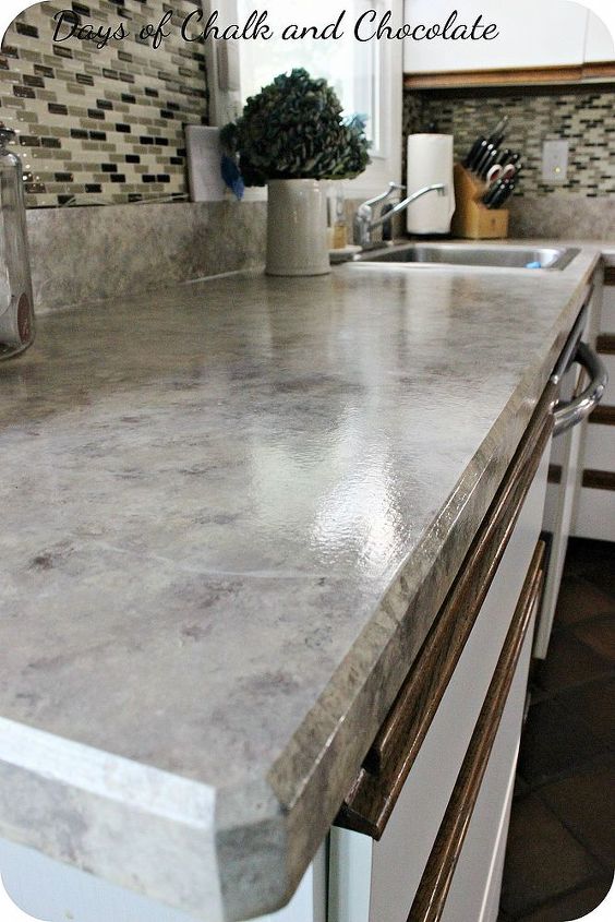13 Ways To Transform Your Countertops, Painting Over Laminate Countertops To Look Like Granite