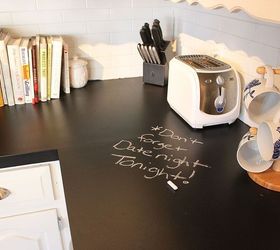s 13 ways to transform your countertops without replacing them, bathroom ideas, countertops, kitchen design, Paint them into fun functional chalkboards