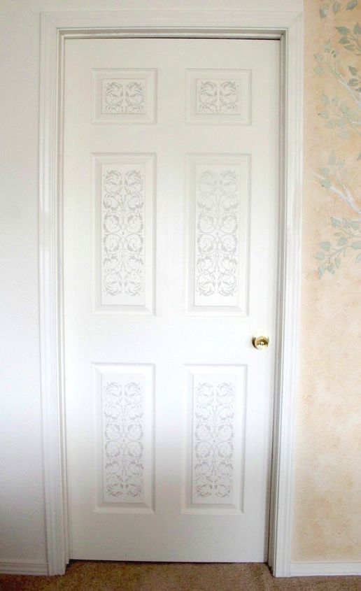 12 clever tricks to turn builder grade doors into custom made beauties, Add raised details with joint compound