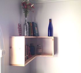 the turning point diy corner shelves, diy, home office, shelving ideas, woodworking projects