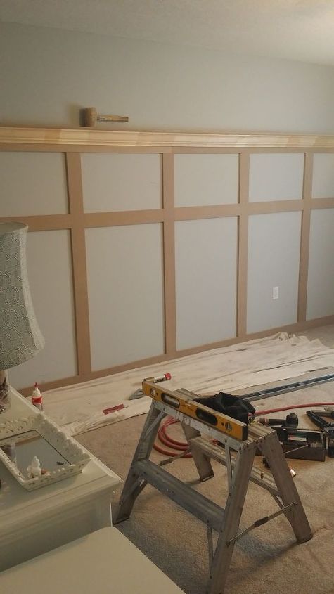 bedroom board and batten wall