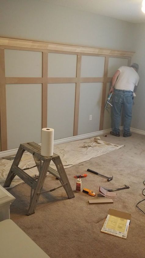 bedroom board and batten wall