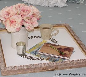 an old frame becomes a new tray, chalk paint, crafts, repurposing upcycling