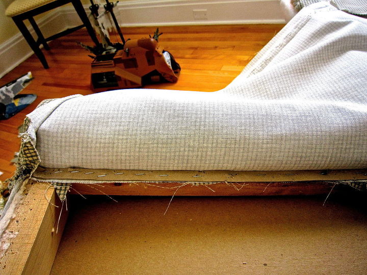 diy wing back chair reupholster