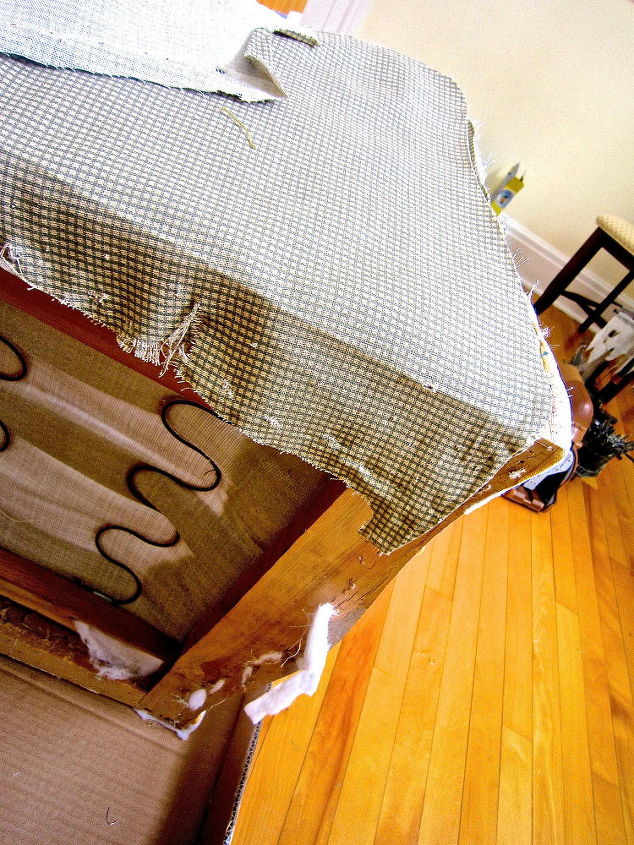 diy wing back chair reupholster