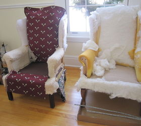 Diy Wing Back Chair Reupholster Hometalk