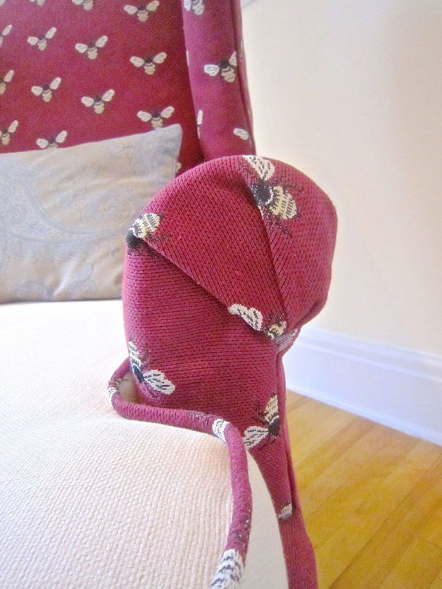 diy wing back chair reupholster