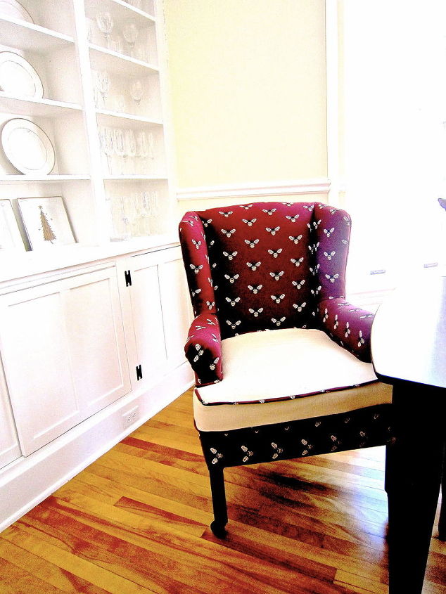diy wing back chair reupholster