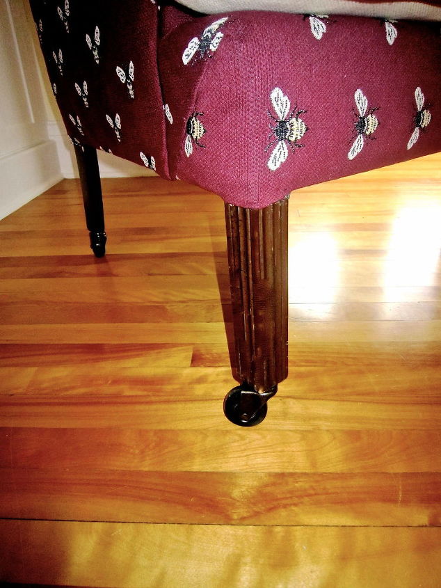 diy wing back chair reupholster