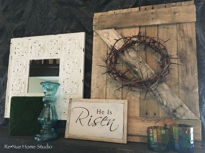 Diy Easter Mantle Barn Door Tutorial Decoration Ideas Hometalk