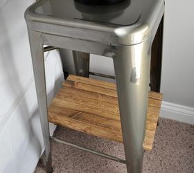 industrial stool nightstands, bedroom ideas, diy, painted furniture, woodworking projects