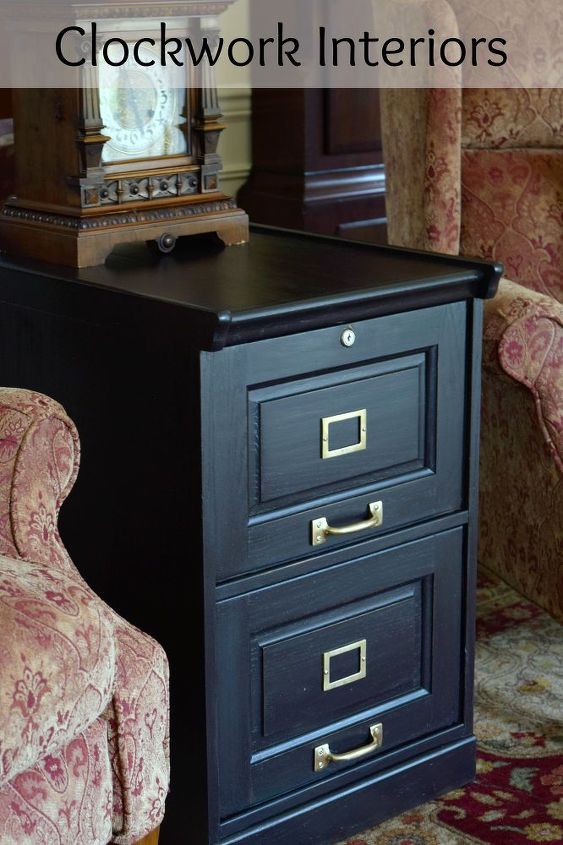 from drab to fab updating oak filing cabinets with paint, painted furniture